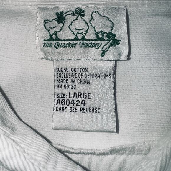 Lot Of 2 Quacker Factory LG Corduroy Shirt Button Embroidered Holiday Christmas - Picture 12 of 14